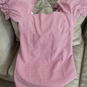 Large mini dress. Red and white checker